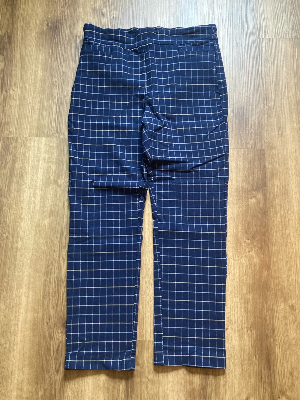 Kim Rogers Dark Blue & Grid Pants 14 Short